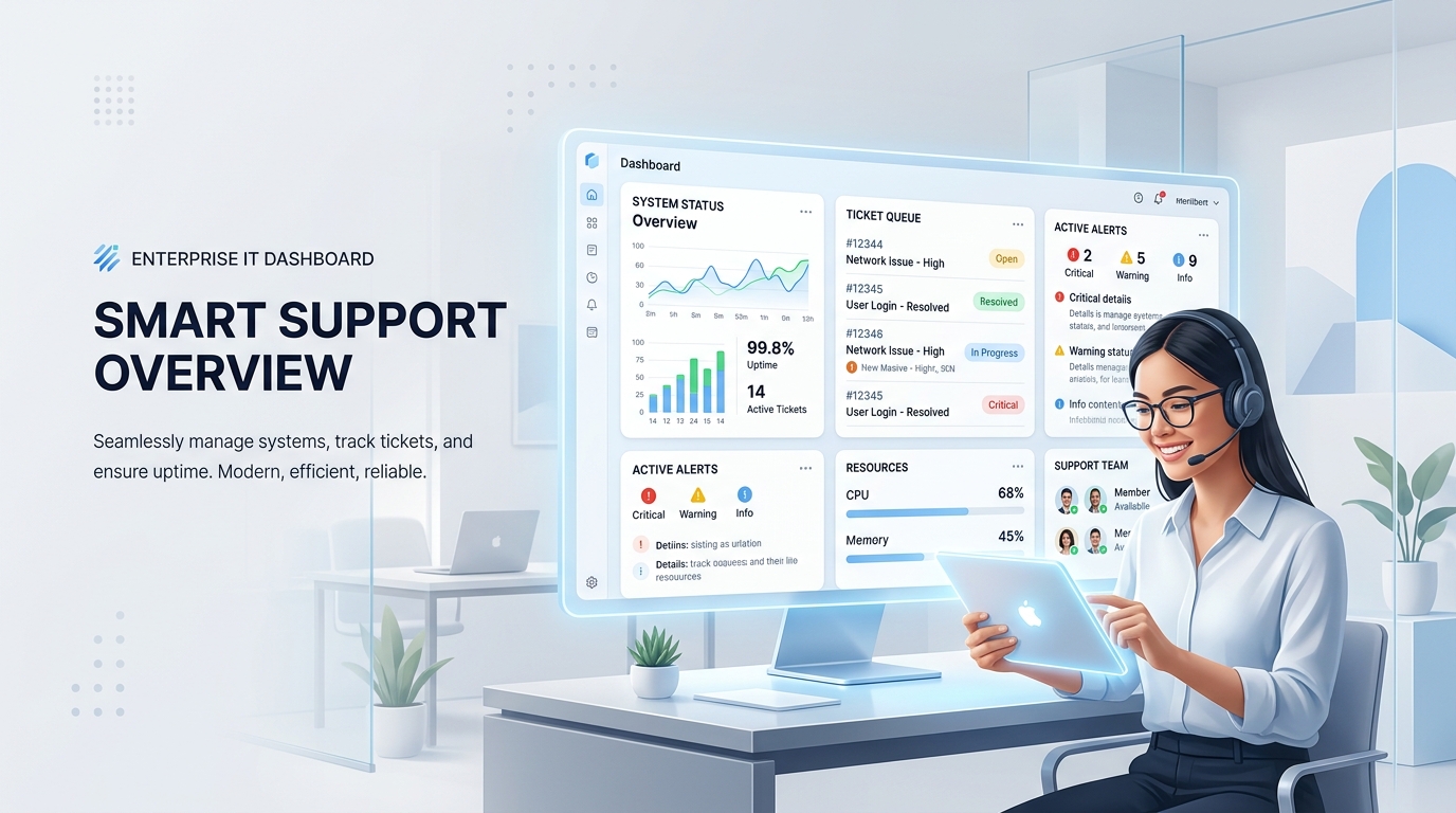 Resolv Enterprise IT Support Dashboard Showcase